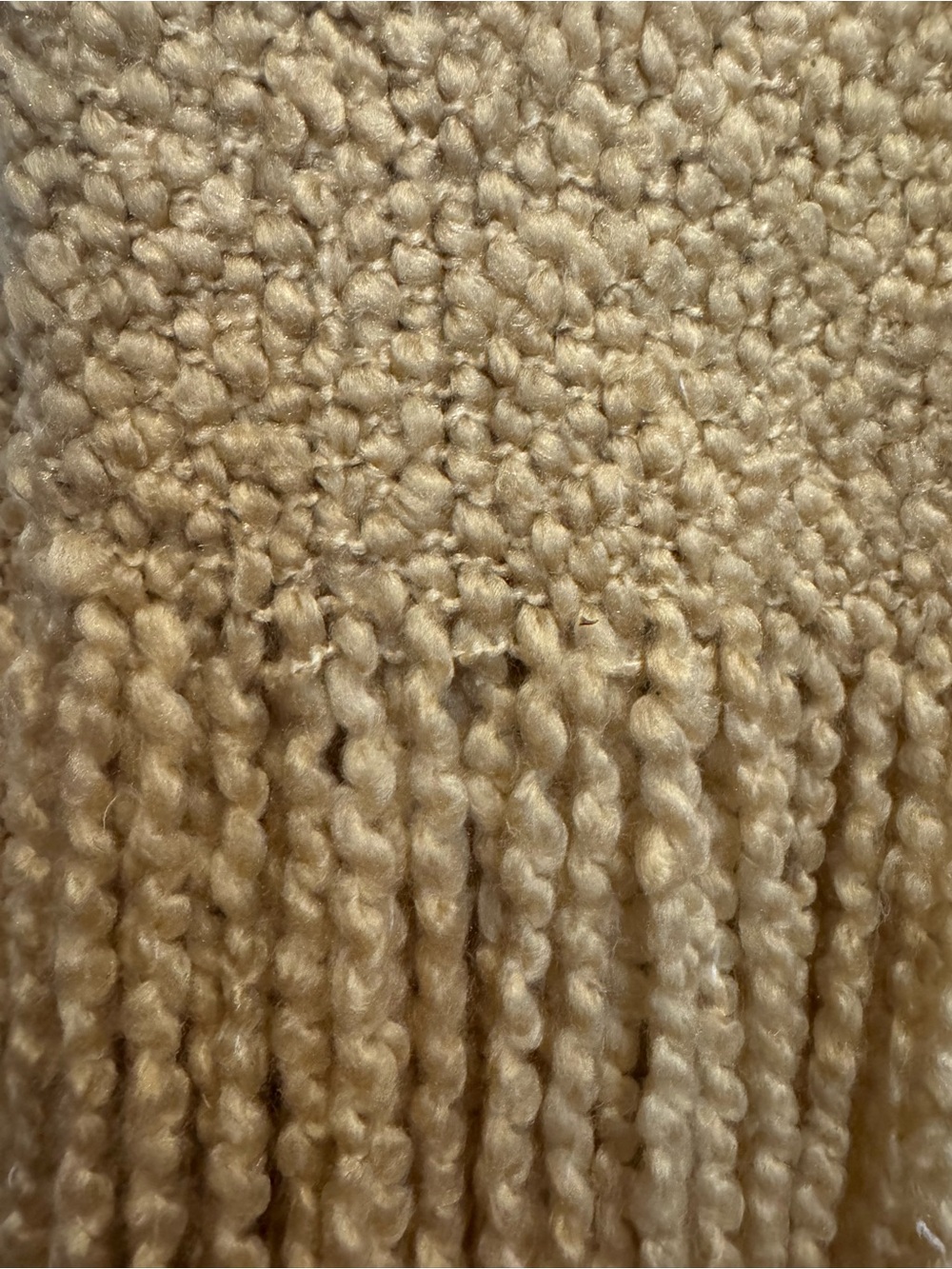Cozy Cream Chunky Knit Women's Pashmina